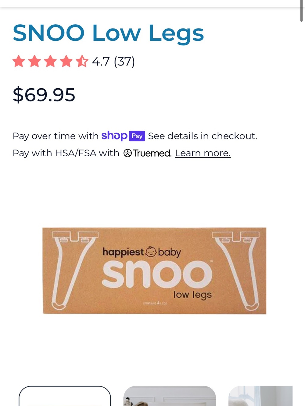 Snoo Low Legs - White